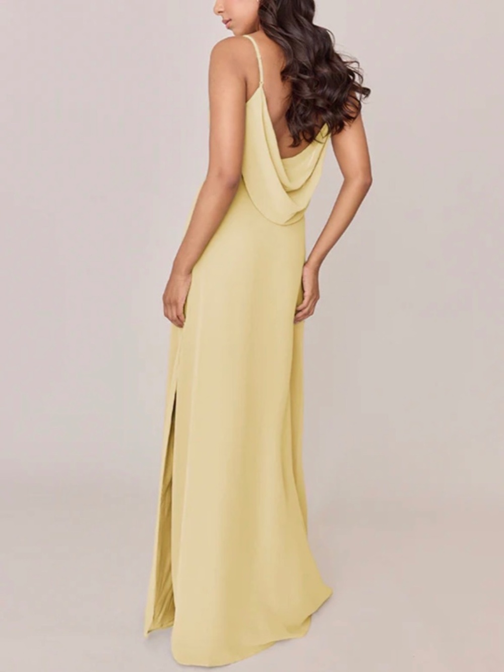 Revelry Nadia Chiffon Dress in Yellow